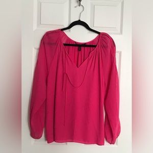 WHBM Hot Pink Blouse